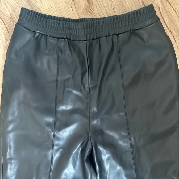 Faux Leather Slouchy Trousers - Picture 3 of 4